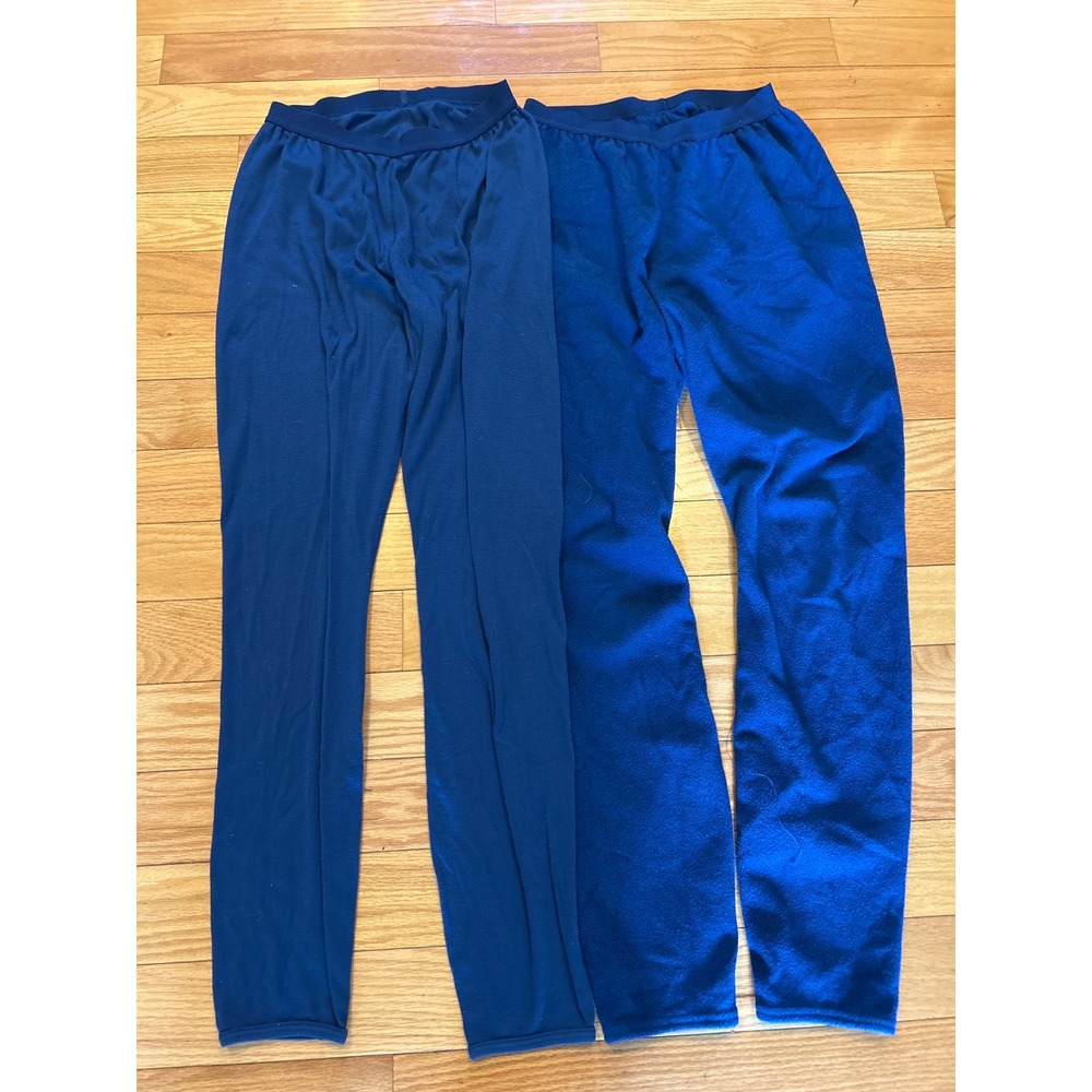 Patagonia Capilene Base Layer Bottoms Bundle Blue Mens Large Made in USA 2 Pairs